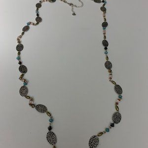 Premier Designs Silver and Turquoise necklace